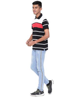 black striped polo t-shirt - 17594738 - Standard Image - 4