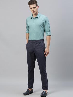 green solid casual shirt - 17594890 - Standard Image - 4