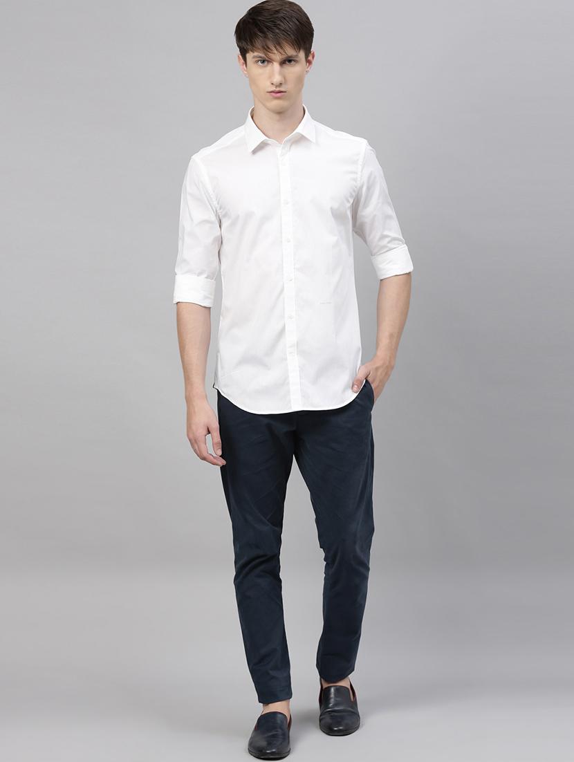 white solid casual shirt - 17594918 - Zoom Image - 4