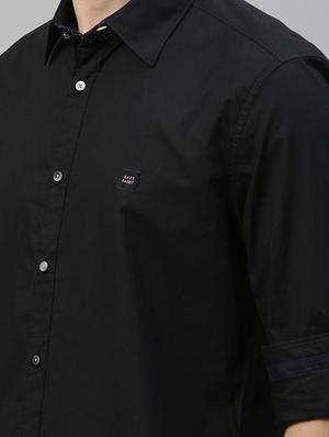 black solid casual shirt - 17594954 - Standard Image - 5