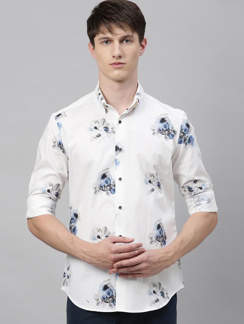 white floral print casual shirt - 17594997 - Zoom Image - 1