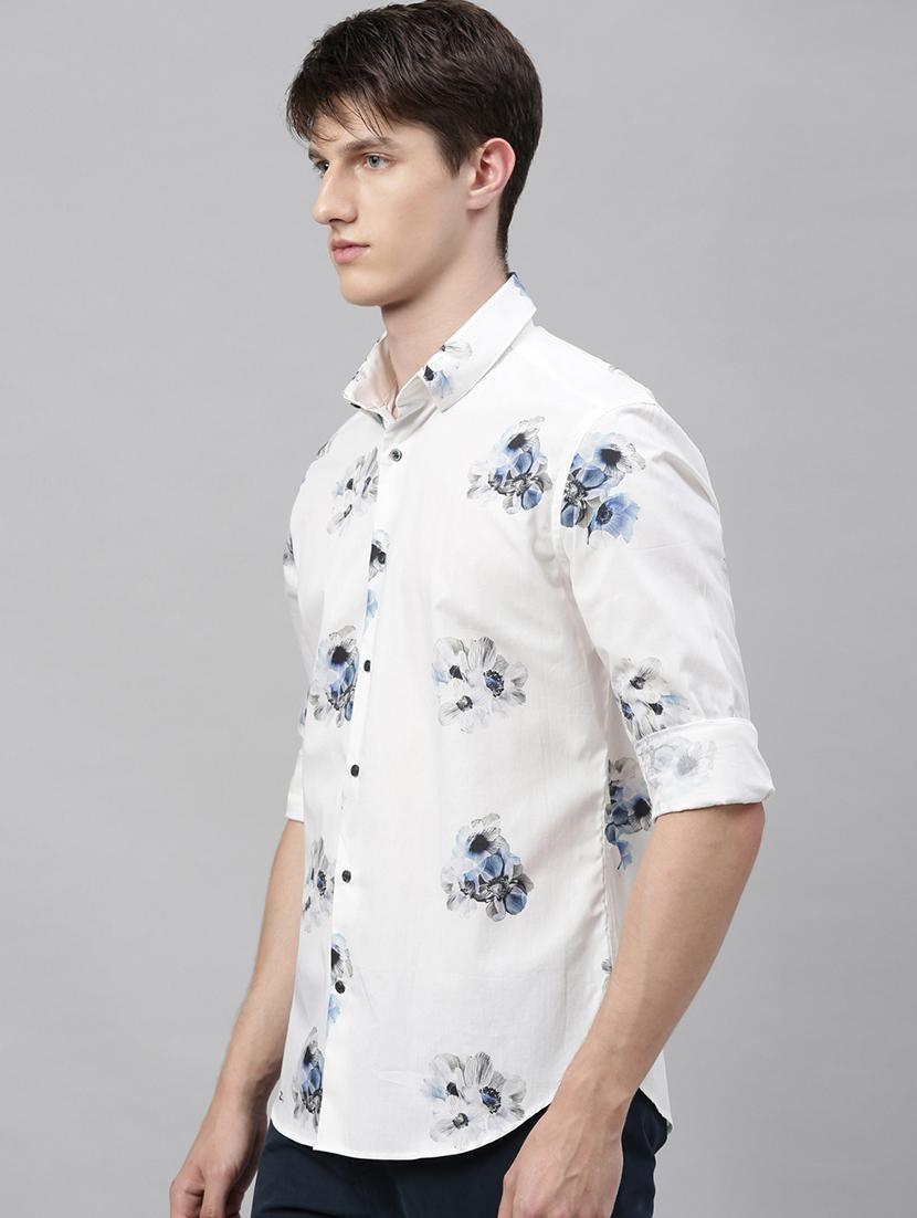 white floral print casual shirt - 17594997 - Zoom Image - 2