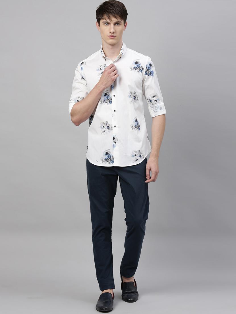 white floral print casual shirt - 17594997 - Zoom Image - 4