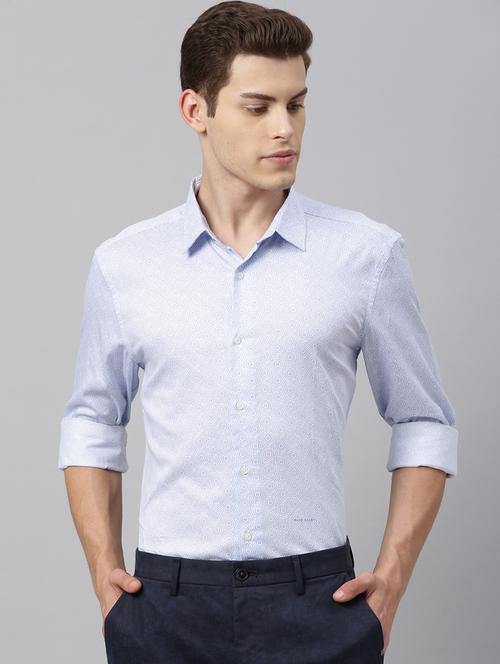 blue printed casual shirt - 17595010 - Standard Image - 1