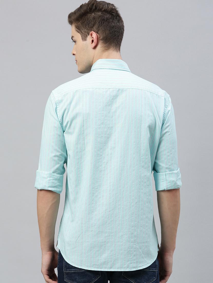 light blue striped casual shirt - 17595013 - Zoom Image - 3