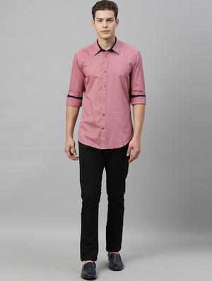 pink solid casual shirt - 17595022 - Standard Image - 4
