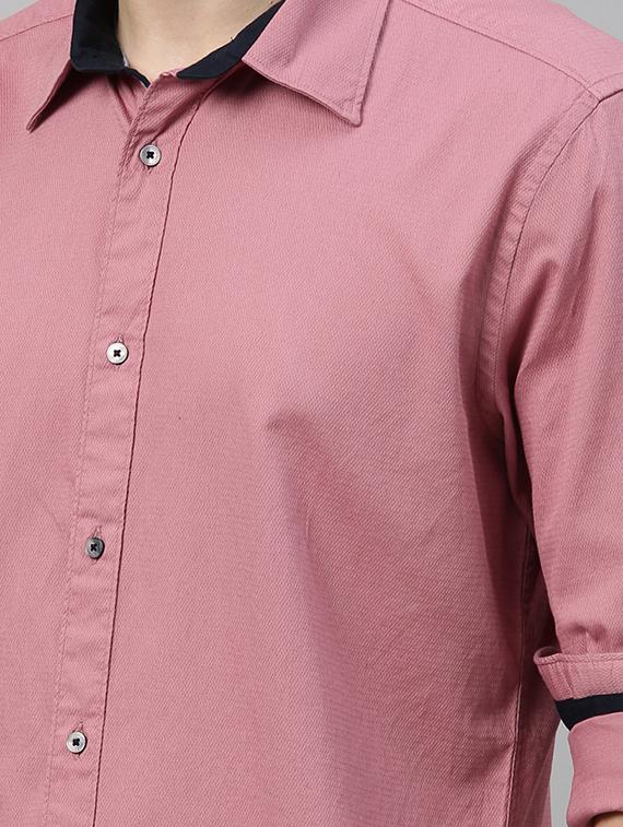 pink solid casual shirt - 17595022 - Zoom Image - 5