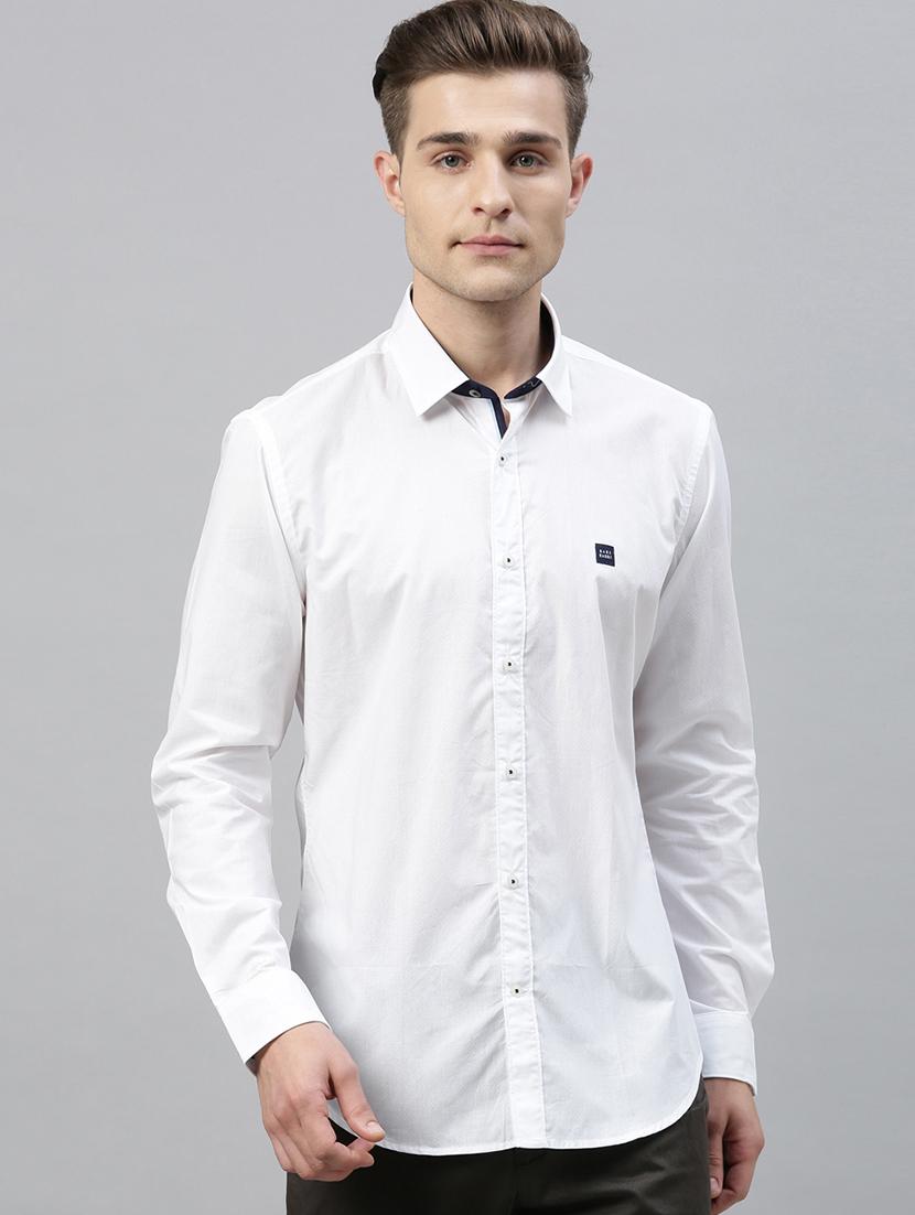 white solid casual shirt - 17595027 - Zoom Image - 1