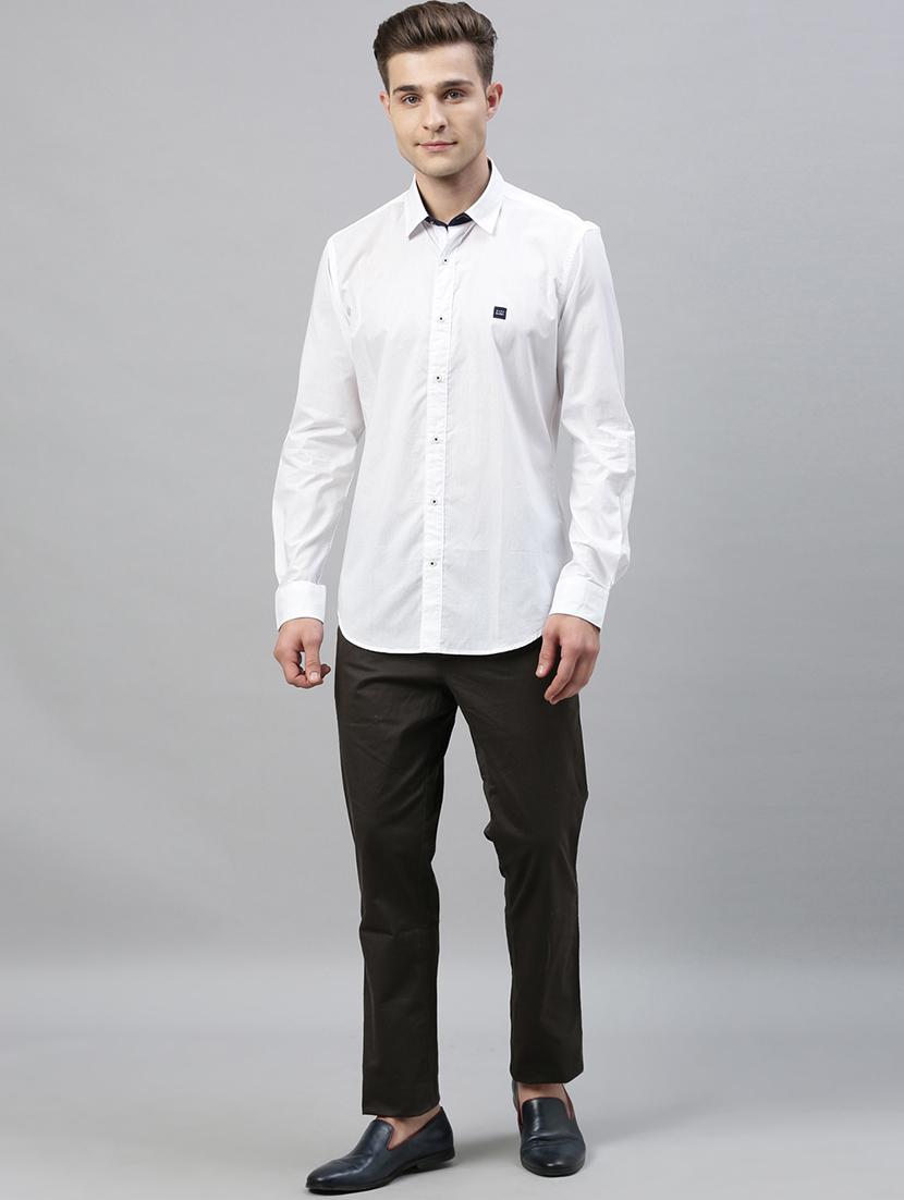 white solid casual shirt - 17595027 - Zoom Image - 4