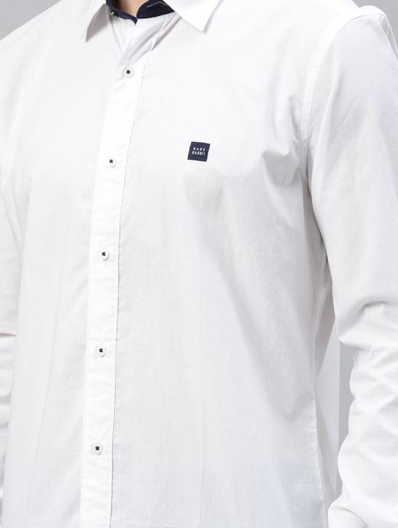 white solid casual shirt - 17595027 - Zoom Image - 5