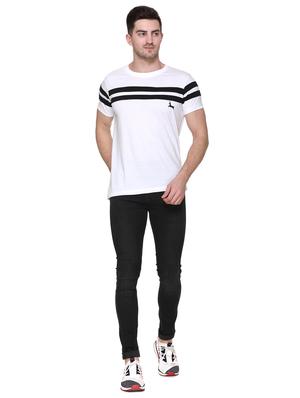 white cut & sew taped t-shirt - 17595136 - Standard Image - 4