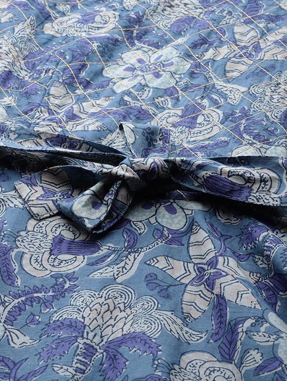 blue printed anarkali kurta - 17595716 - Zoom Image - 6