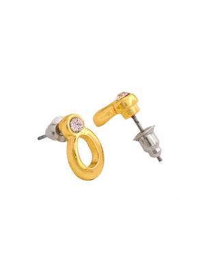 white metal studs earring - 17595876 - Standard Image - 4