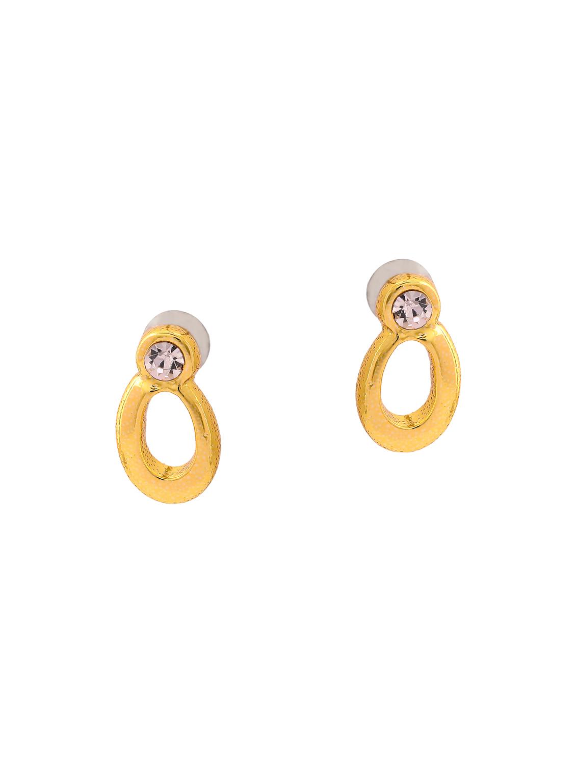 white metal studs earring - 17595876 - Zoom Image - 2