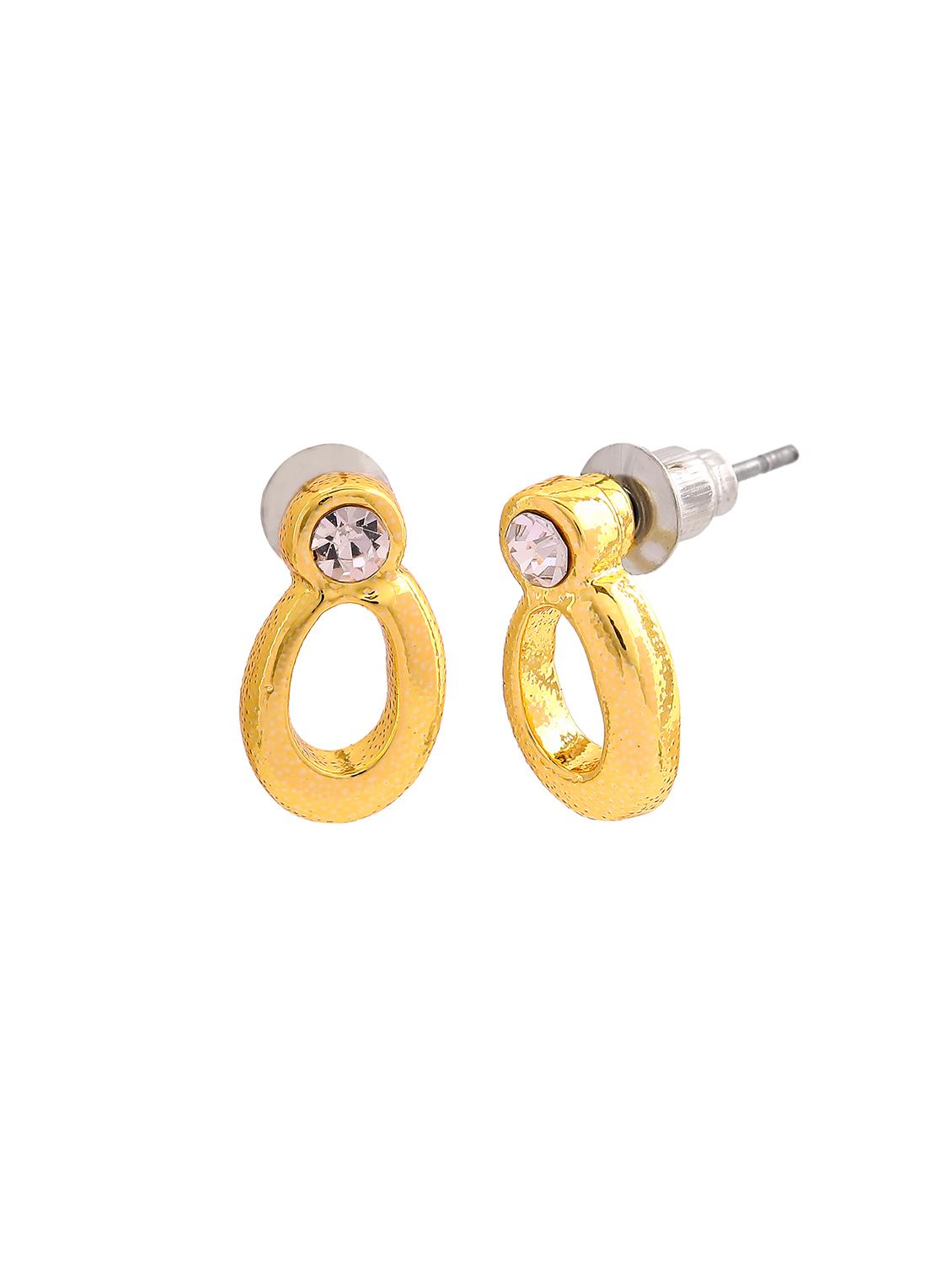 white metal studs earring - 17595876 - Zoom Image - 3