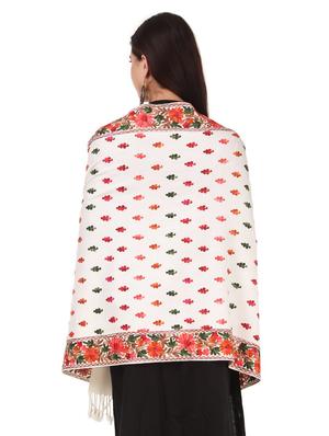 white embroidered shawl - 17596059 - Standard Image - 2