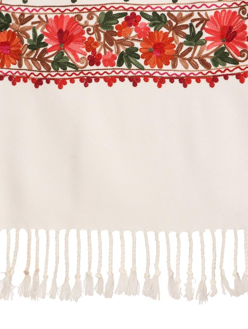 white embroidered shawl - 17596059 - Zoom Image - 4