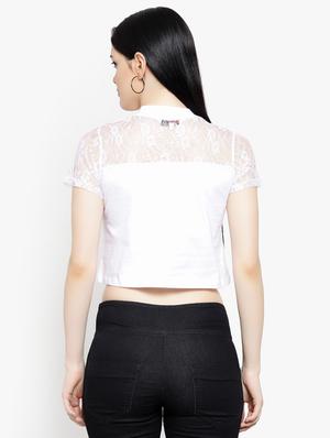 lace detail top with mask - 17596228 - Standard Image - 4