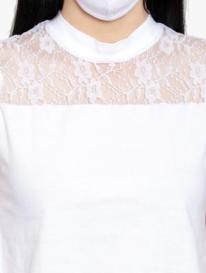 lace detail top with mask - 17596228 - Standard Image - 7