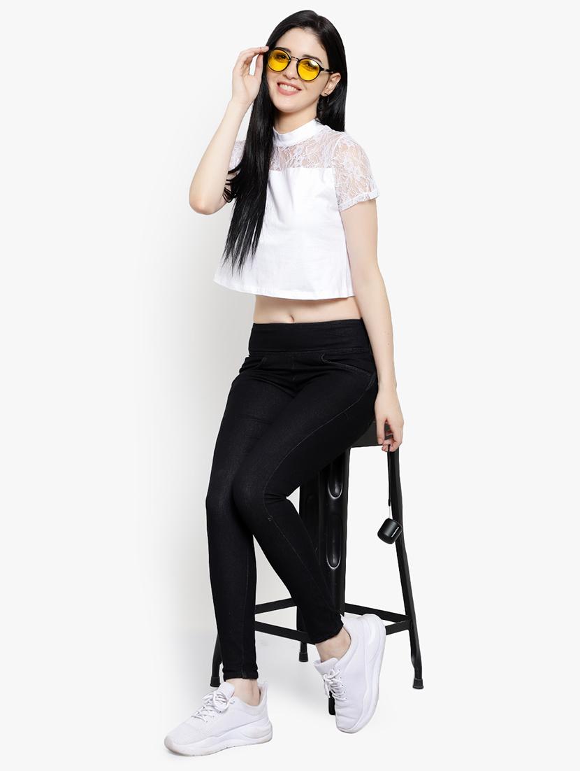lace detail top with mask - 17596228 - Zoom Image - 6