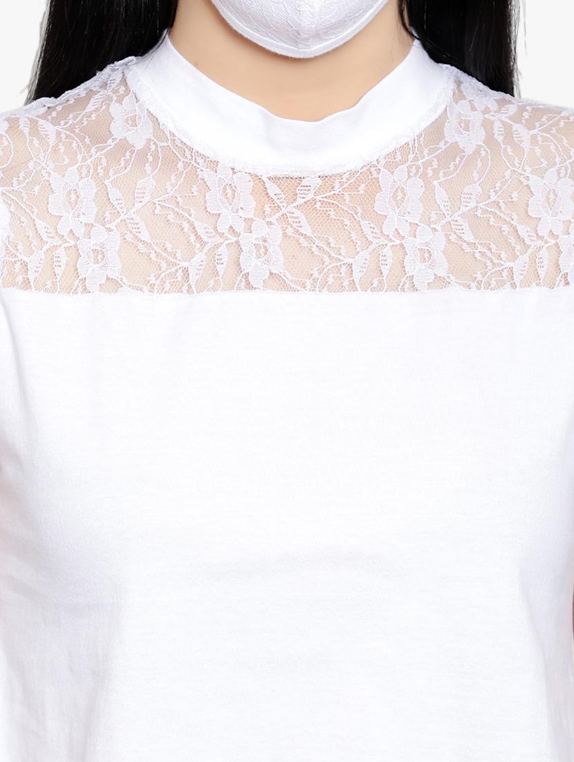 lace detail top with mask - 17596228 - Zoom Image - 7