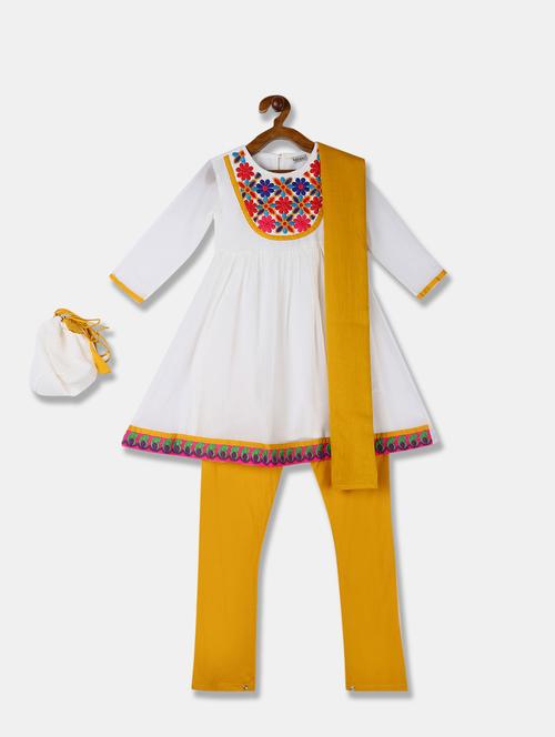 multi colored kurta churidaar set - 17596416 - Standard Image - 1