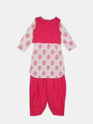 multi colored cotton suit set - 17596441 - Standard Image - 2