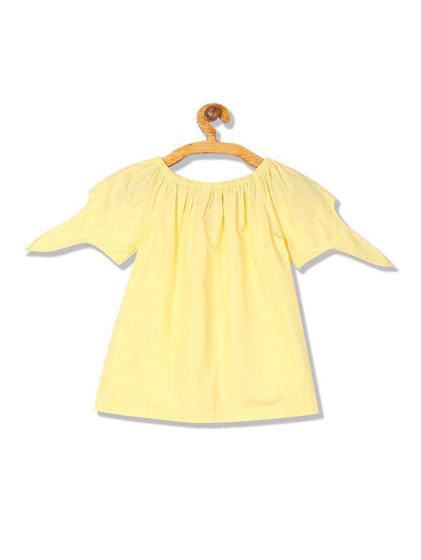 yellow cotton regular top - 17597020 - Zoom Image - 2