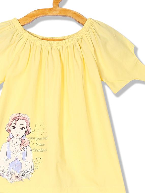 yellow cotton regular top - 17597020 - Zoom Image - 3