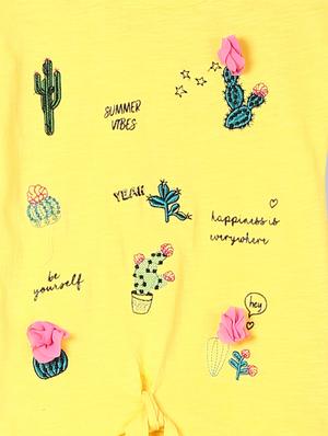 yellow cotton regular top - 17597056 - Standard Image - 3