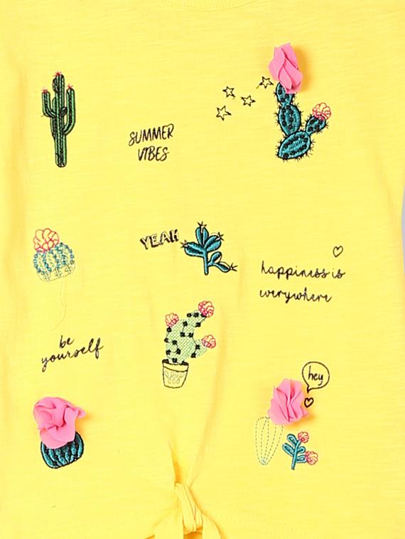 yellow cotton regular top - 17597056 - Zoom Image - 3