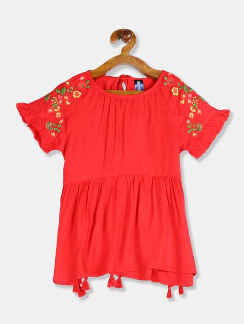 red viscose regular top - 17597278 - Standard Image - 1