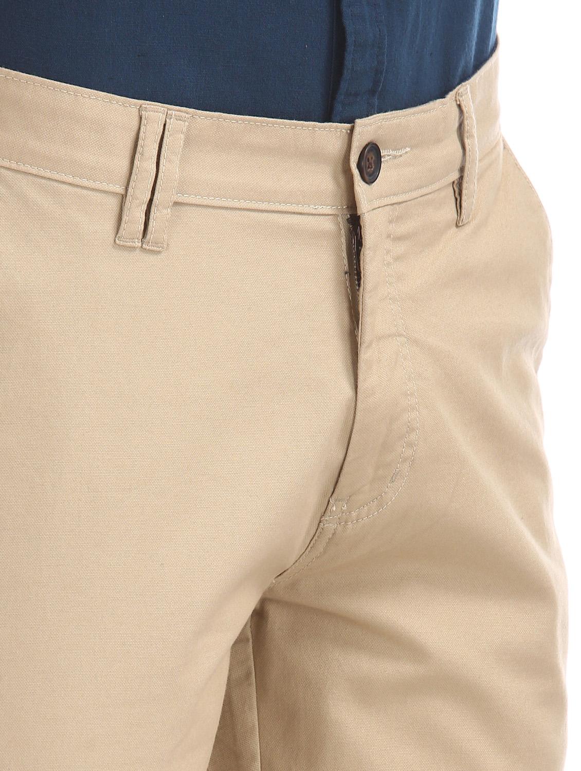 beige solid chinos trouser - 17597688 - Zoom Image - 5
