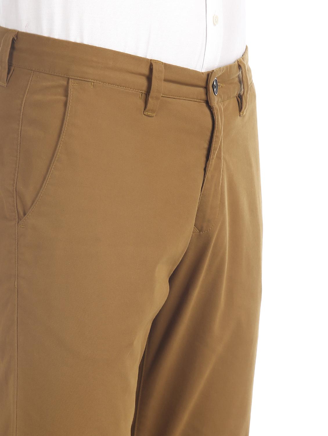 brown solid chinos trouser - 17597695 - Zoom Image - 5