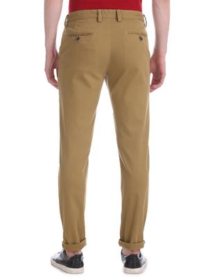 brown solid chinos trouser - 17597703 - Standard Image - 3