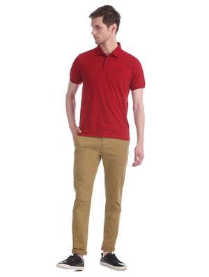 brown solid chinos trouser - 17597703 - Standard Image - 4