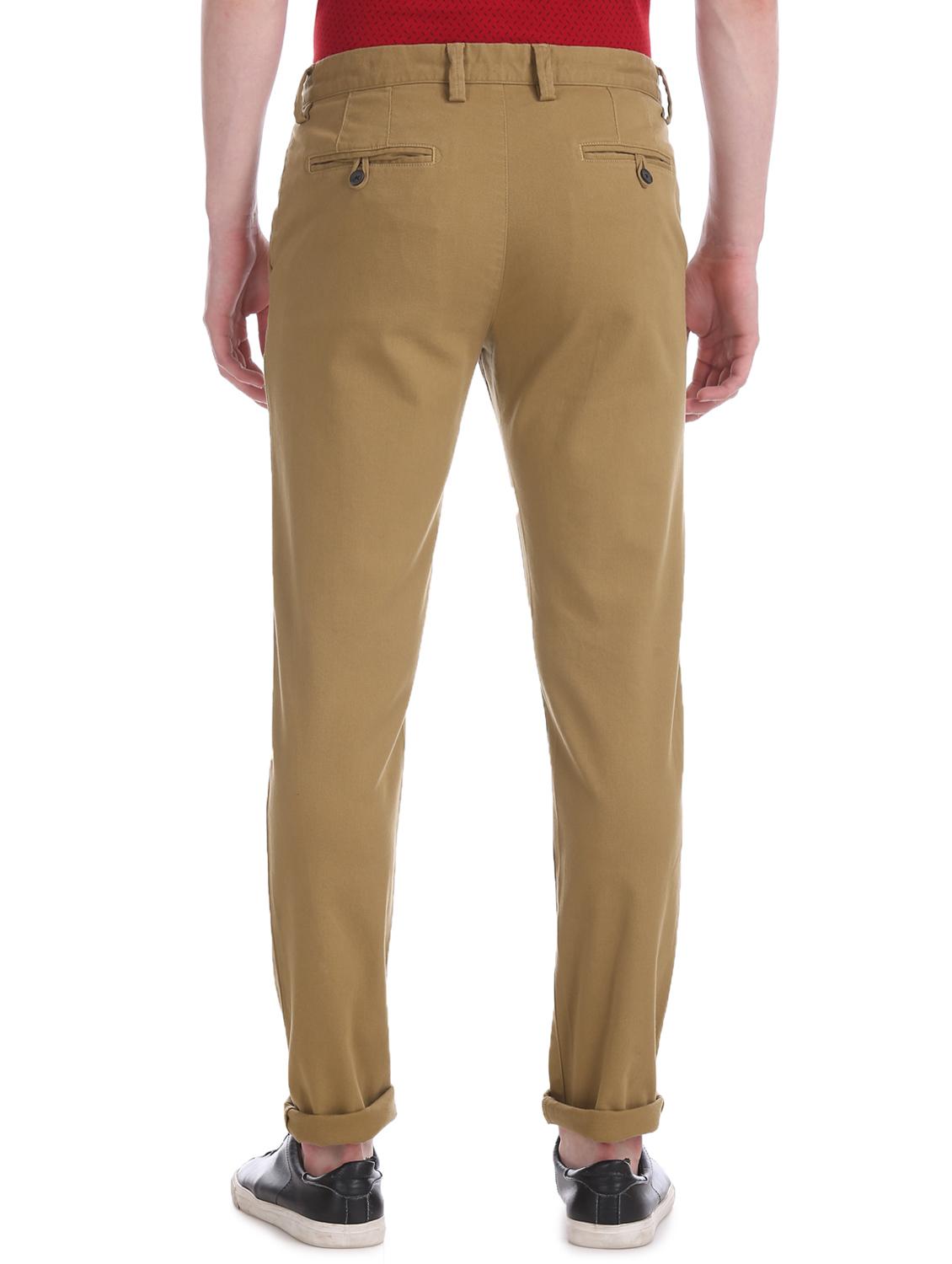 brown solid chinos trouser - 17597703 - Zoom Image - 3