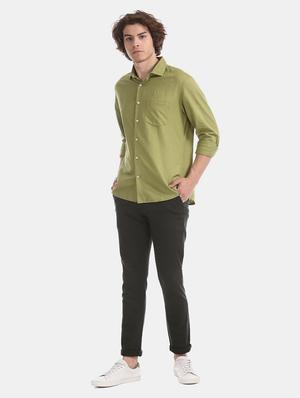 black solid chinos trouser - 17597715 - Standard Image - 4