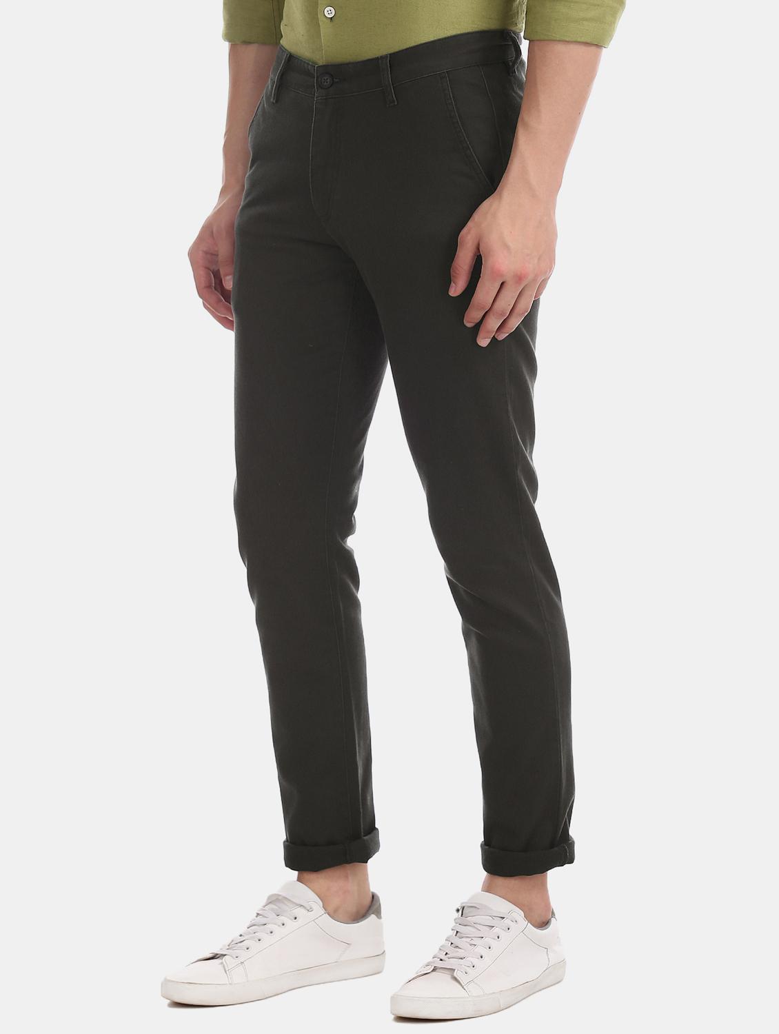black solid chinos trouser - 17597715 - Zoom Image - 2
