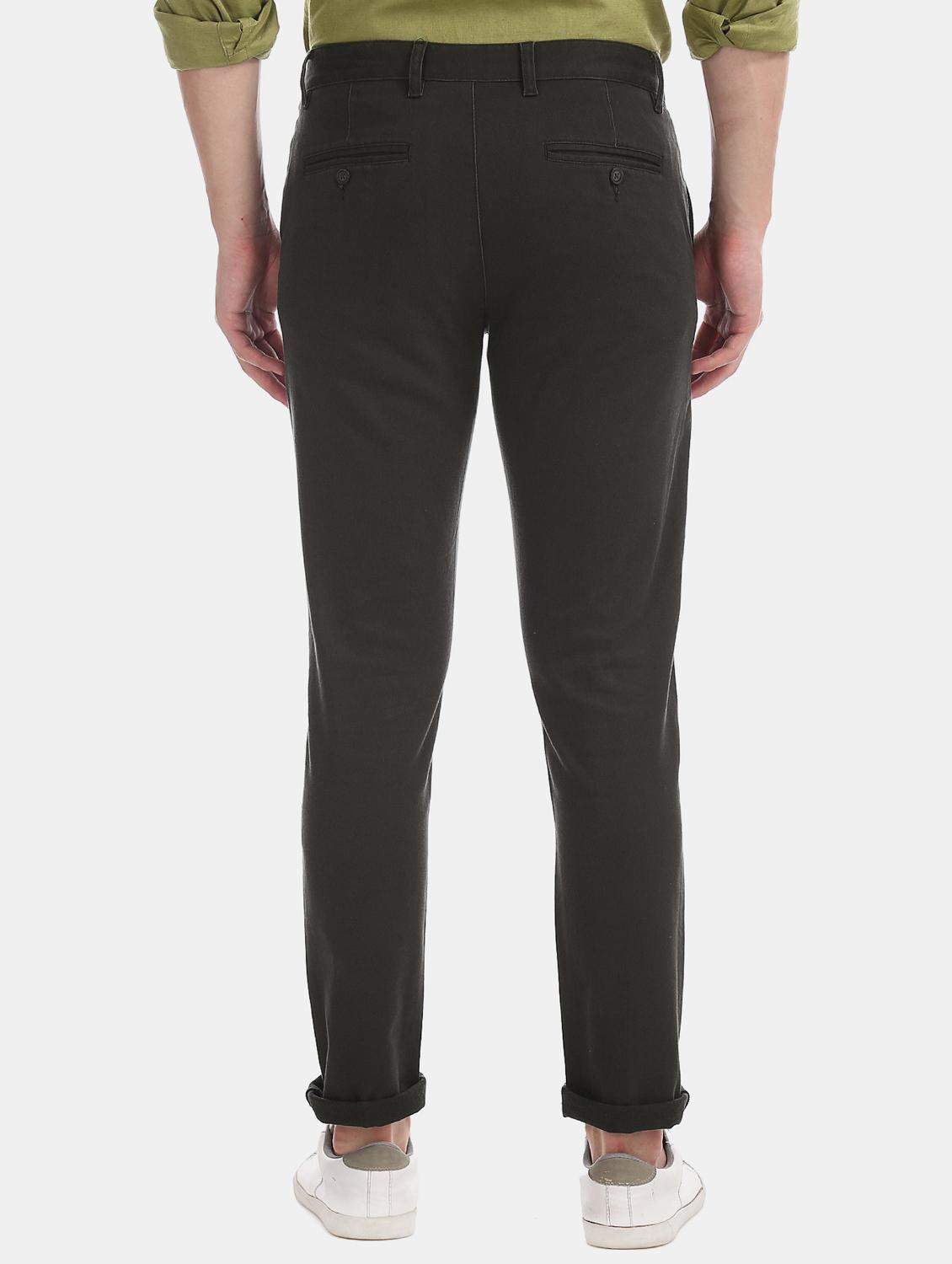 black solid chinos trouser - 17597715 - Zoom Image - 3