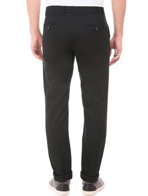 black solid chinos trouser - 17597717 - Standard Image - 3