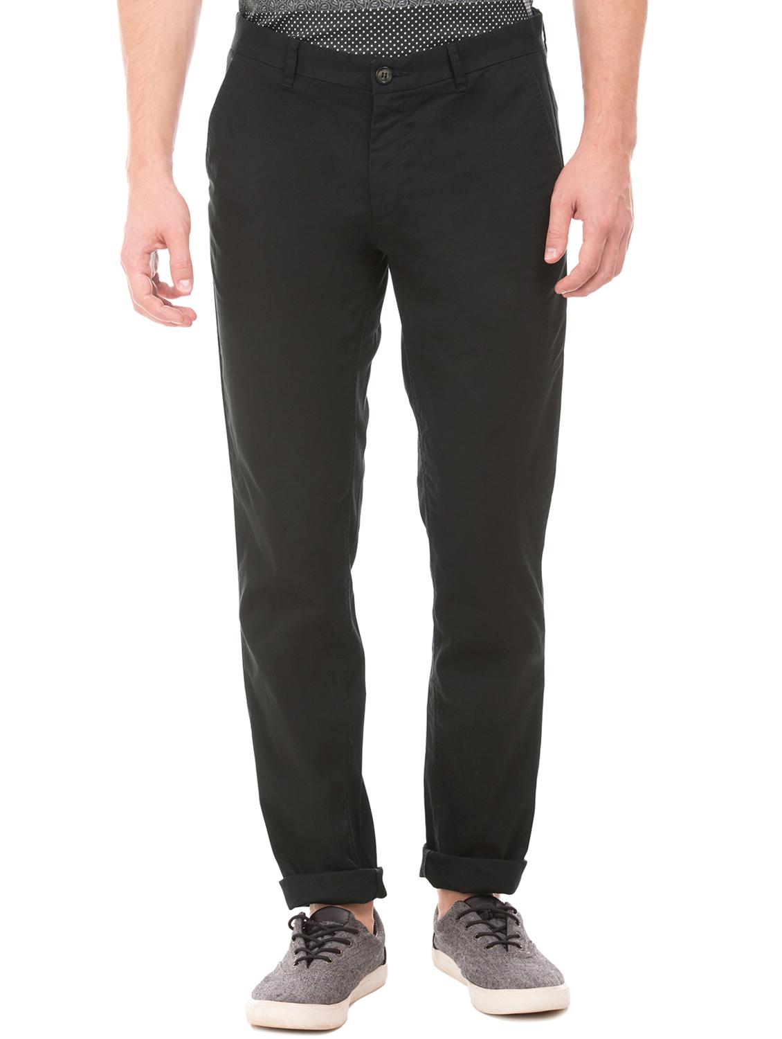 black solid chinos trouser - 17597717 - Zoom Image - 1