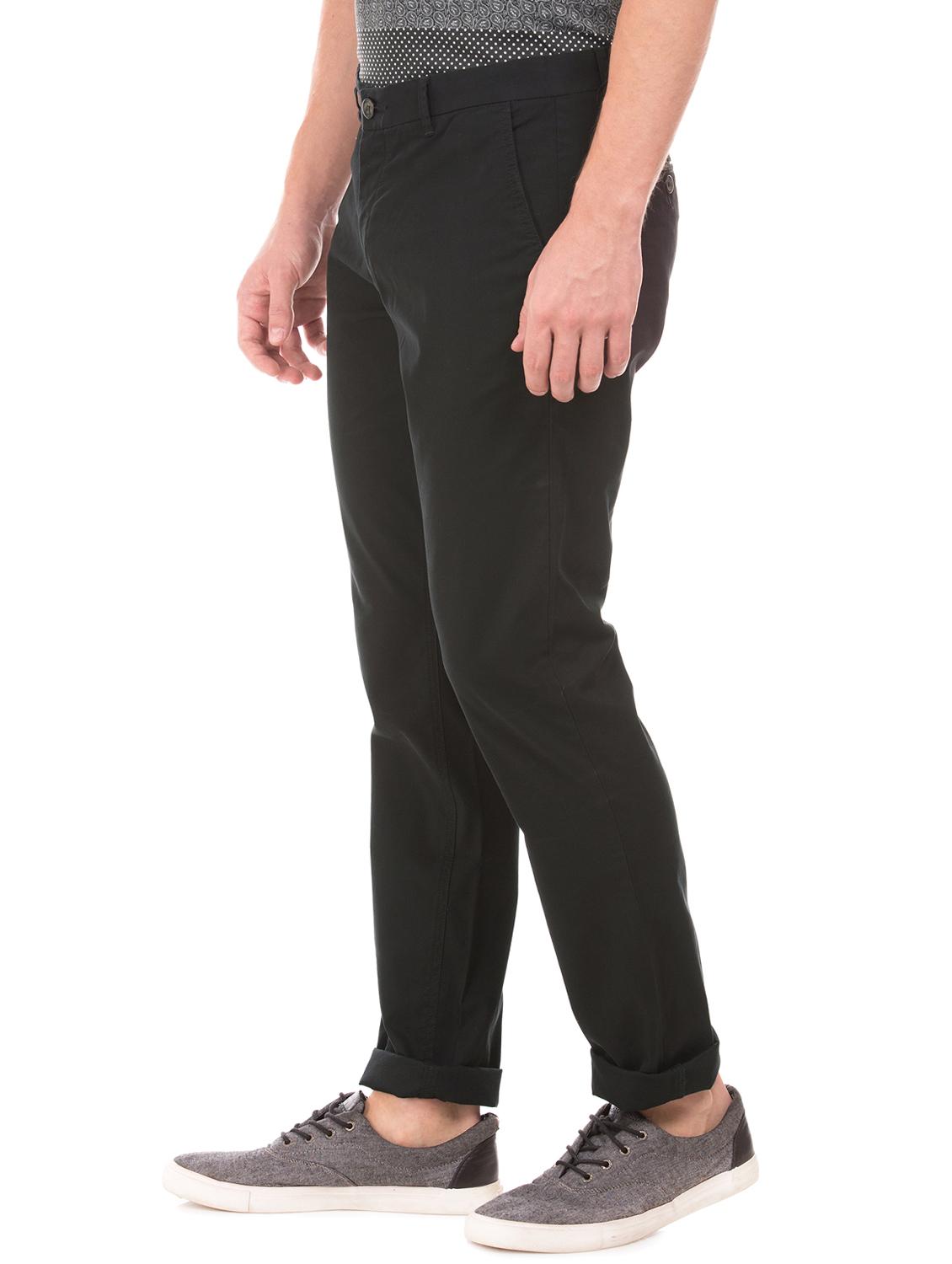 black solid chinos trouser - 17597717 - Zoom Image - 2