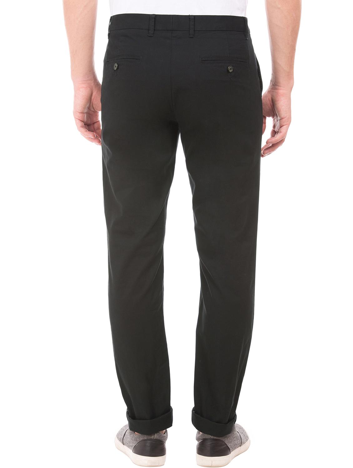 black solid chinos trouser - 17597717 - Zoom Image - 3