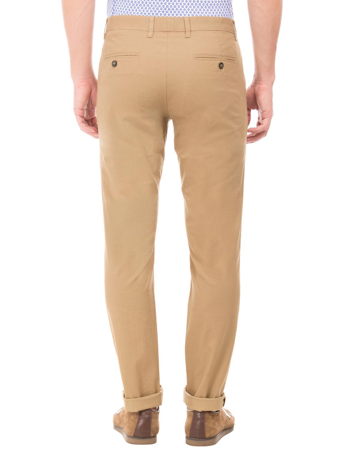brown solid chinos trouser - 17597719 - Zoom Image - 3