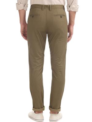 brown solid chinos trouser - 17597722 - Standard Image - 3