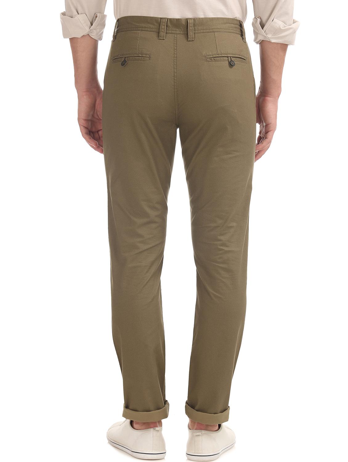 brown solid chinos trouser - 17597722 - Zoom Image - 3