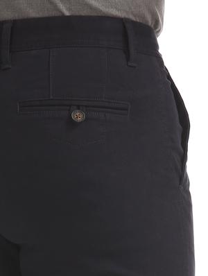 navy blue solid chinos trouser - 17597727 - Standard Image - 5