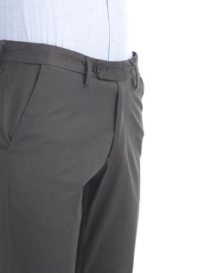 grey solid chinos trouser - 17597731 - Standard Image - 5