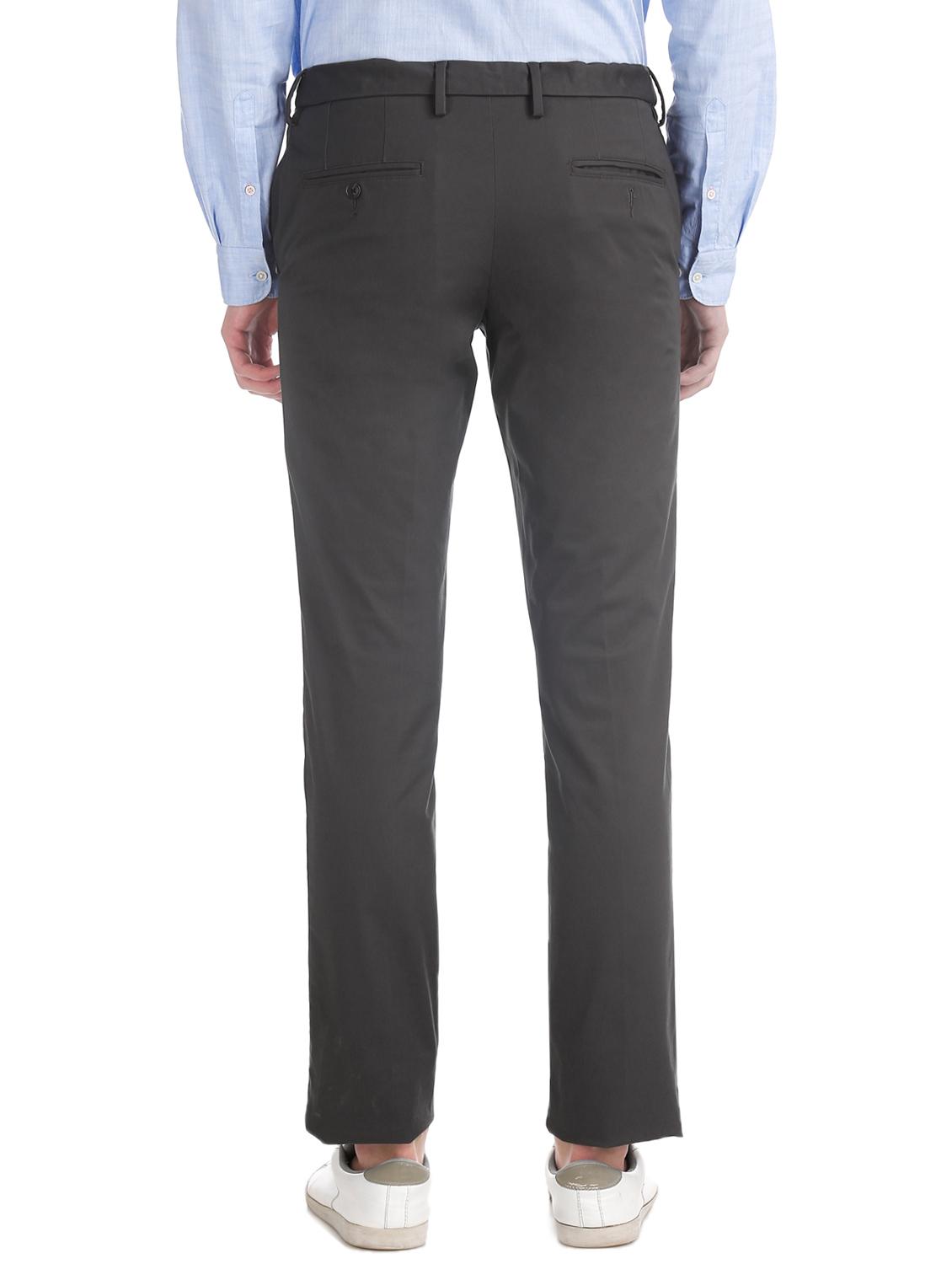 grey solid chinos trouser - 17597731 - Zoom Image - 3